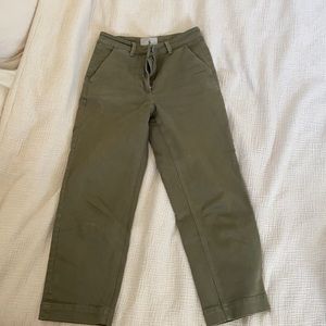 green everlane straight leg pant